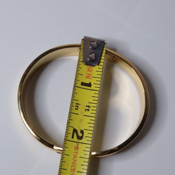 Vintage Monet Metal Hinged Bracelet - Picture 15 of 16